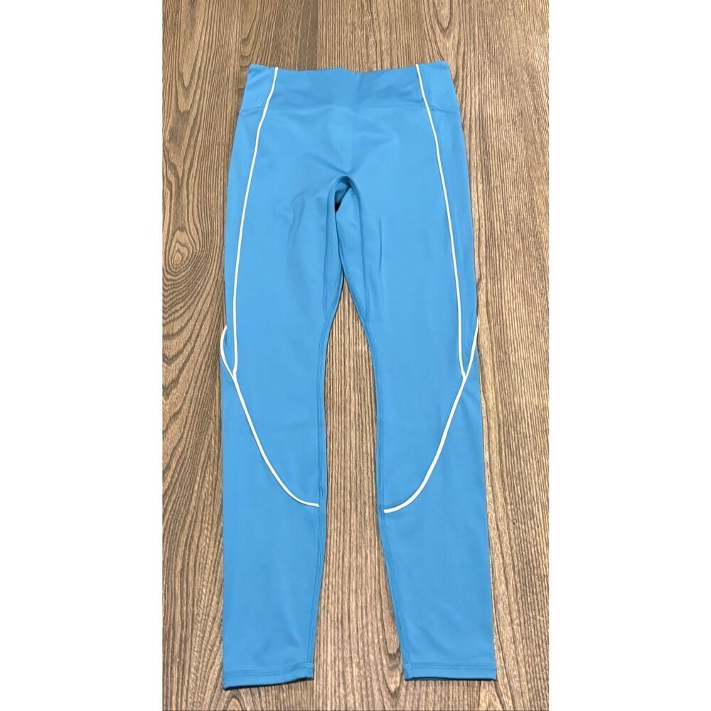 Fabletics Motion365+ Tights Leggings High Rise Pull-On Stretch Blue Size M